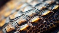 A close up of a tortoise shell, AI