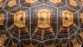 Close up of a tortoise shell showcasing its intricate geometric pattern Royalty Free Stock Photo