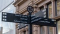 Close up of Tourist Information Directing Sign in Lincoln