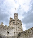 Close-up of the tower of the castle at Caernarfon Royalty Free Stock Photo