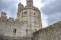 Close-up of the tower of the castle at Caernarfon Royalty Free Stock Photo