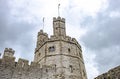 Close-up of the tower of the castle at Caernarfon Royalty Free Stock Photo