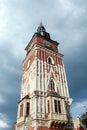 Town Hall Tower of Krakow, Poland, on a sunny day. Also called wieza ratuszowa w krakowie, it is a major landmark Royalty Free Stock Photo