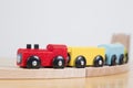 Close up of toy train