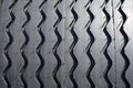 Close up on tracktor tire protector texture background