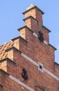 Close up traditional brickwork Bruges Royalty Free Stock Photo