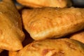 Close up traditional Caucasian buns lakuma on plate