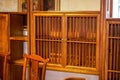 Close-up of traditional Chinese mahogany furniture cabinet