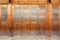 Close up traditional Chinese style wooden door