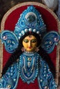 Close up of a traditional face of Hindu Goddess Durga