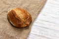 Close-up of traditional fresh bread. top view