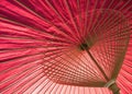 Close up of traditional Japanese red umbrella Royalty Free Stock Photo