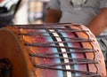 Close Up of a Traditional Pow Wow Drum Royalty Free Stock Photo