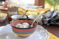 Close-up of traditional sri slankan buffalo curd