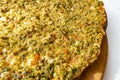 Close up traditional turkish flavor lahmacun Royalty Free Stock Photo