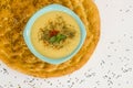 Traditional Turkish Lentil Soup on Ramadan Bread