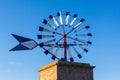 Close-up of a traditional windmill of Majorca