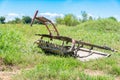 Close up of a trail harrow system Royalty Free Stock Photo