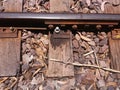 Close-up of train tracks Royalty Free Stock Photo