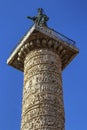 Close up on Trajan`s Column in Rome, Italy Royalty Free Stock Photo