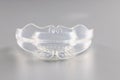 Transparent piece of mouthpiece, equipment to wear for teethcare Royalty Free Stock Photo