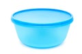 Empty transparent plastic bowl isolated Royalty Free Stock Photo