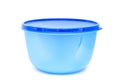 Empty transparent plastic bowl isolated Royalty Free Stock Photo