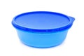 Empty transparent plastic bowl isolated Royalty Free Stock Photo