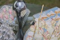 Close up of tray with lot delicious diversity pastry cakes tattlers and macaroon in a row Royalty Free Stock Photo