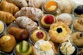 Close up of tray of mixed patisserie