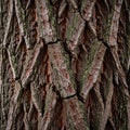 Close-up of tree bark with large, Royalty Free Stock Photo