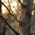 A close-up of tree branches with intricate textures Royalty Free Stock Photo