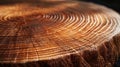 Close-up of a tree log cross-section Royalty Free Stock Photo