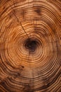Close up of tree trunk with circular pattern. Generative AI Royalty Free Stock Photo