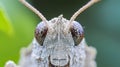 Close-up of a treehopperÃ¢â¬â¢s unique head shape, showing evolutionary adaptations. Royalty Free Stock Photo
