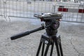 Close Up Tripod For A Video Camera At Amsterdam The Netherlands 17-1-2023