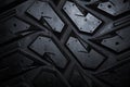 Close up of truck tire texture