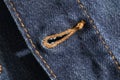 Close up of Truckers Denim Jacket Button Loop