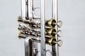 Close up of the trumpet silverplated Royalty Free Stock Photo