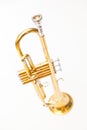 Close up of trumpet on white background. Royalty Free Stock Photo