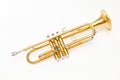 Close up of trumpet on white background. Royalty Free Stock Photo