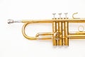 Close up of trumpet on white background. Royalty Free Stock Photo