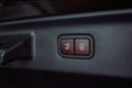 Close-up of the trunk release button. modern car interior. Royalty Free Stock Photo