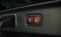 Close-up of the trunk release button. modern car interior. Royalty Free Stock Photo