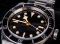 Close up of Tudor Stainless Steel classic Dive watch