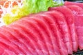 Close Up Tuna sashimi, raw fish - japanese food style Royalty Free Stock Photo