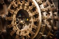 close-up of tunnel boring machines cutter head