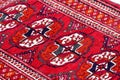 Close up of Turkmenian tekin rug