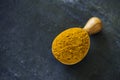 Close up of turmeric powder