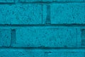 Close up of turquoise brick wall Royalty Free Stock Photo